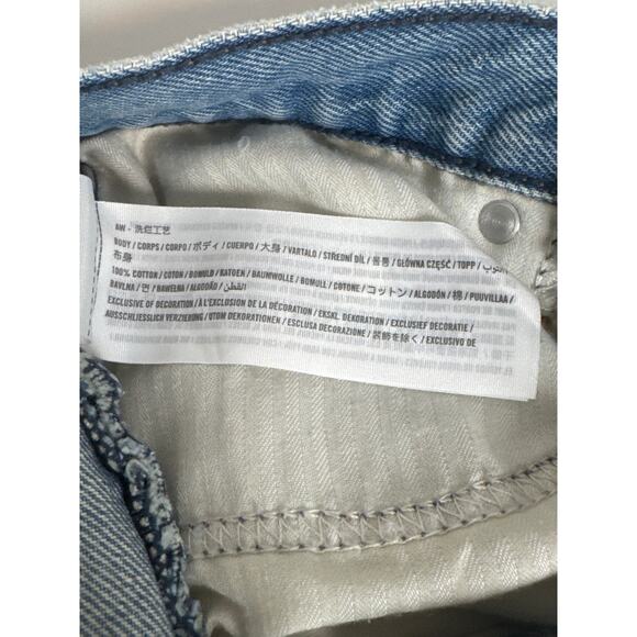 Abercrombie & Fitch Boyfriend Jean Denim Short Womens 25 0 Distressed Light Wash - Picture 5 of 6